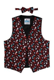 elope Dr. Seuss The Cat in the Hat Pattern Vest & Bow Tie Kit - O/S