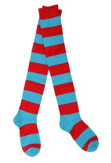 elope Dr. Seuss The Cat in the Hat Thing 1&2 Striped Socks: Adult