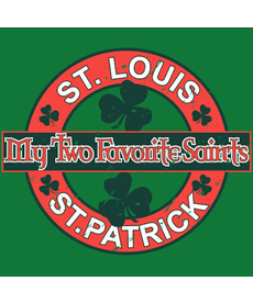 Youth Size Tee:  My Two Favorite Saints St. Louis & St. Patrick