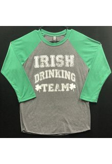 Unisex Baseball Tee: Irish Drinking Team