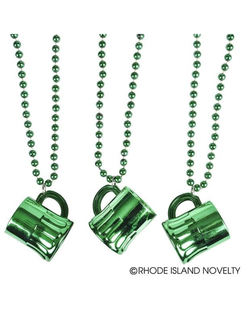 St. Pat's Beer Mug Beads: Metallic Green (12ct.)