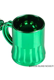 St. Pat's Beer Mug Beads: Metallic Green (12ct.)