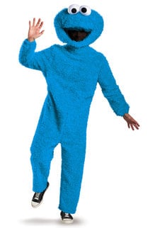 Disguise Costumes Adult Prestige Plush Cookie Monster Costume