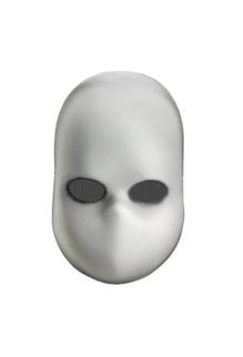 Disguise Costumes Blank Black Eyes Doll Mask