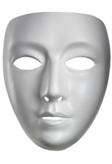 Disguise Costumes Blank White Mask - Female