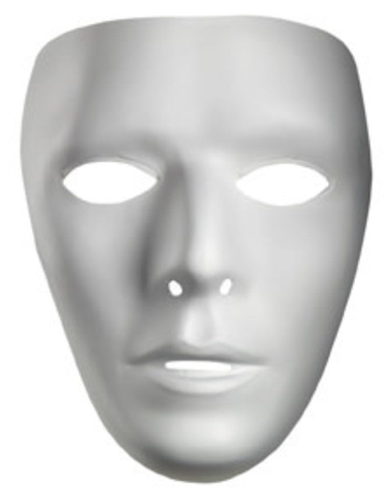Disguise Costumes Blank White Mask - Male