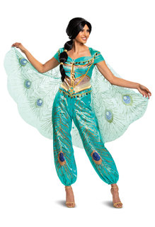 Disguise Costumes Women's Deluxe Jasmine Teal Costume (Aladdin 2019)
