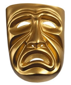 Disguise Costumes Gold Tragedy Adult Mask