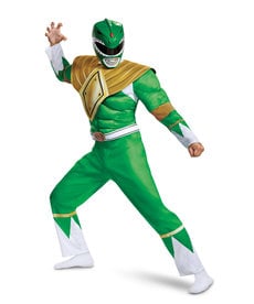 Disguise Costumes Men's Classic Green Ranger Costume with Muscles