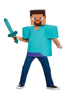 Disguise Costumes Kids Minecraft Steve Costume (Classic)