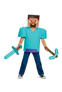 Disguise Costumes Kids Minecraft Steve Costume (Classic)