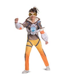 Disguise Costumes Girl's Deluxe Tracer Costume (Overwatch)
