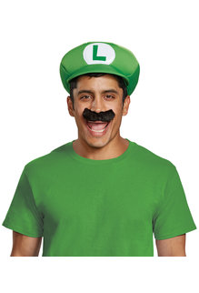 Disguise Costumes Adult Luigi Hat & Mustache: Super Mario Bros