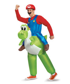 Disguise Costumes Adult Mario Riding Yoshi Inflatable Costume