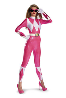 Disguise Costumes Women's Pink Ranger Sassy Bodysuit Costume