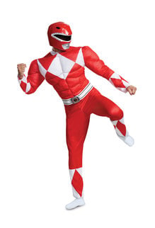 Disguise Costumes Men's Classic Red Ranger Costume with Muscles