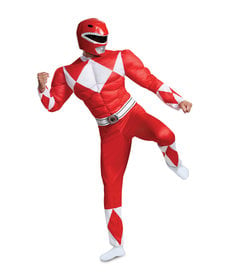 Disguise Costumes Men's Classic Red Ranger Costume with Muscles