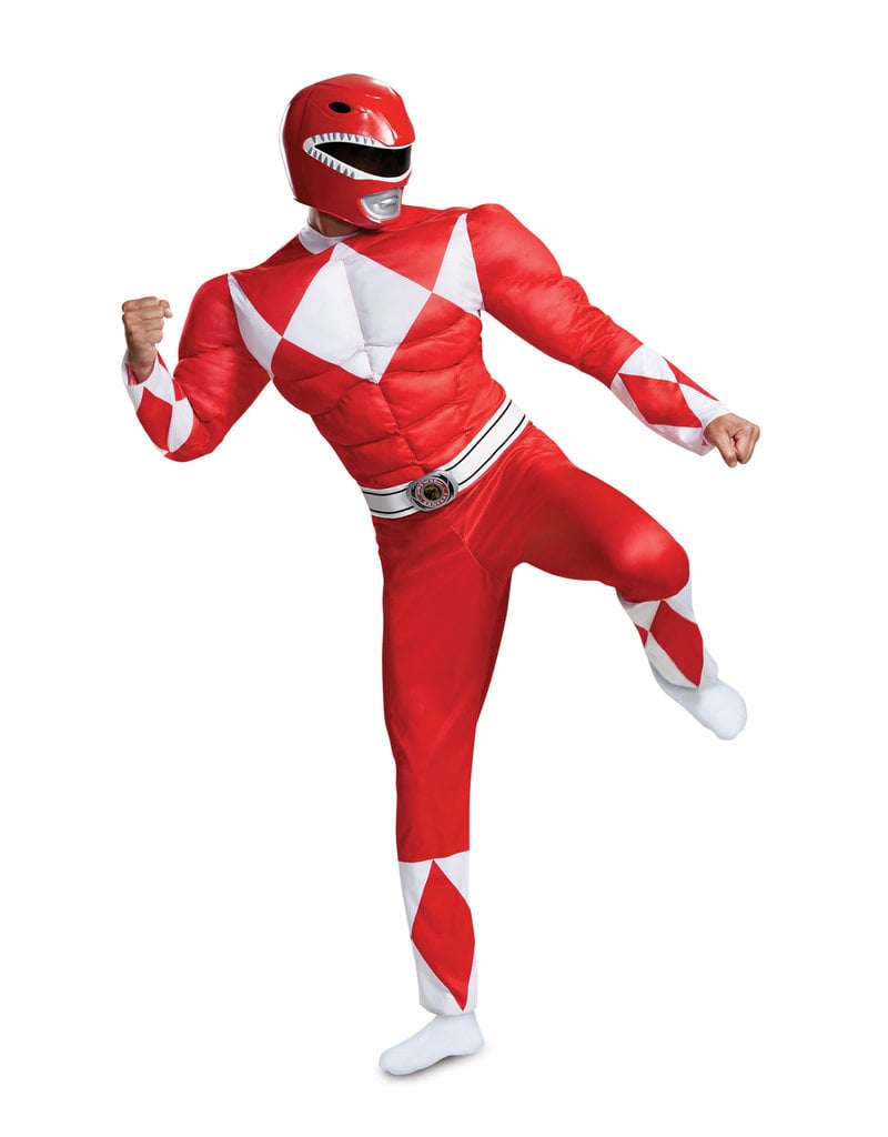 Disguise Costumes Men's Classic Red Ranger Costume with Muscles