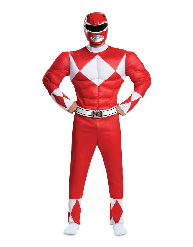 Disguise Costumes Men's Classic Red Ranger Costume with Muscles