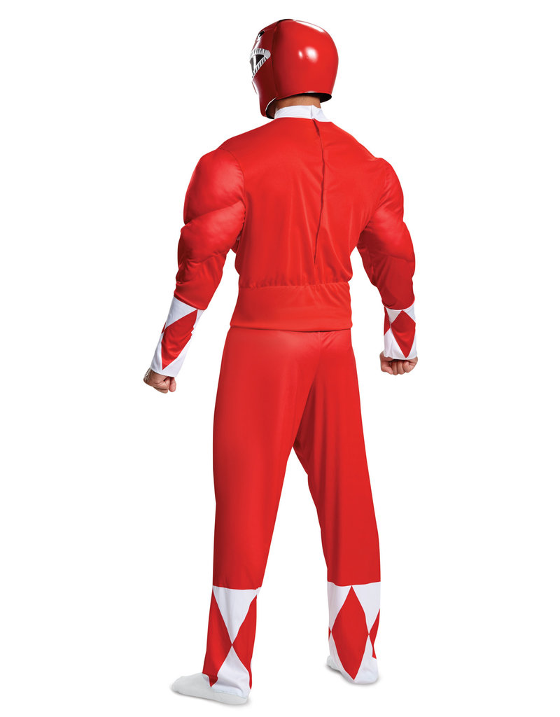 Disguise Costumes Men's Classic Red Ranger Costume with Muscles