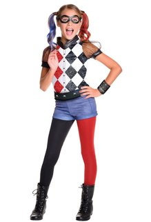 Rubies Costumes Girl's Deluxe Harley Quinn Costume (DC Super Hero Girls)