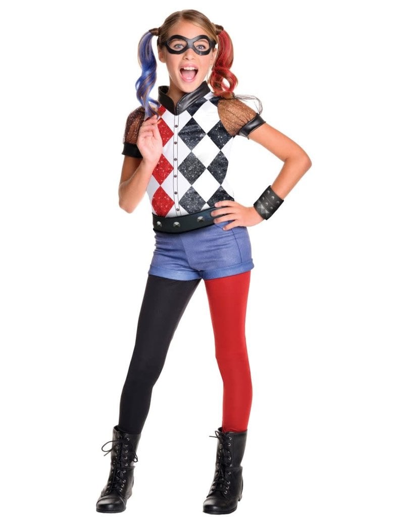 Rubies Costumes Girl's Deluxe Harley Quinn Costume (DC Super Hero Girls)