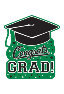 Graduation Cutout: Green