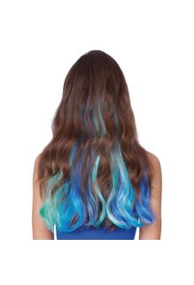 Dream Girl Mermaid Hair Extensions: Light Blue/Blue/Aqua/White