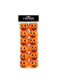 2.5" Pumpkin Plastic Treat Pails (12ct.)