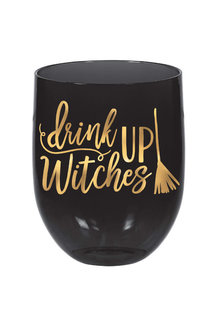 15.2 oz. Wine Glass - "Drink Up Witches"