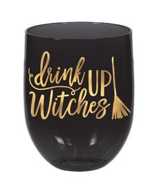 15.2 oz. Wine Glass - "Drink Up Witches"