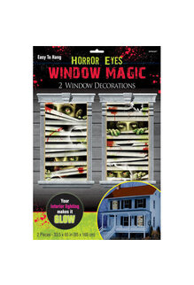 Window Magic Decorations: Horror Eyes (33"x65") (2pk.)