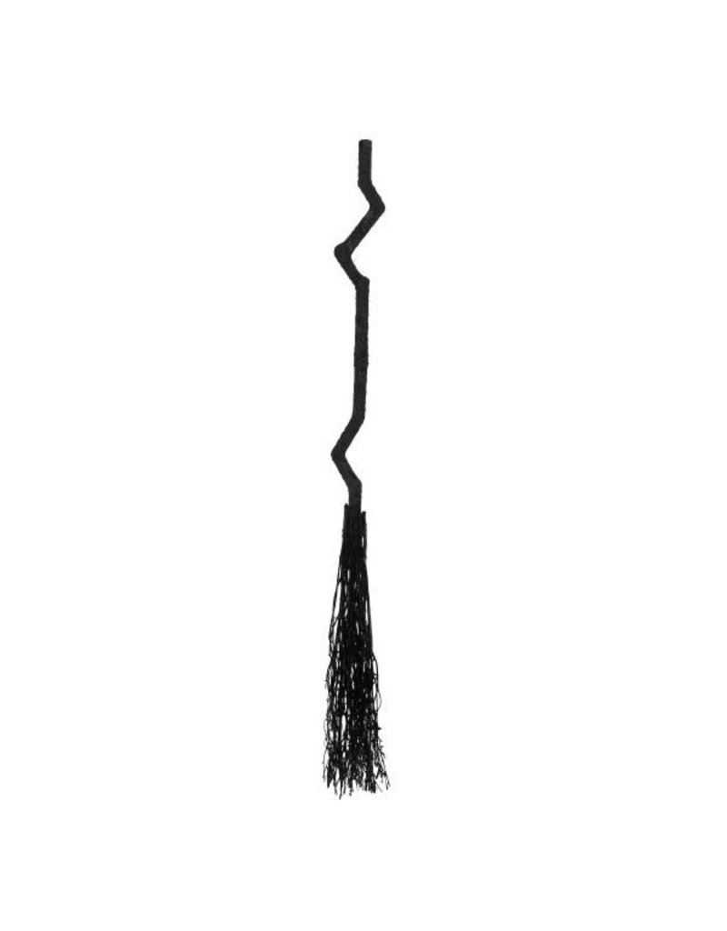 Amscan Crooked Broom: Black