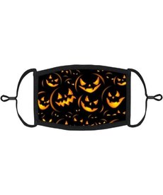 Adjustable Coronavirus Halloween Mask: Scary Pumpkins