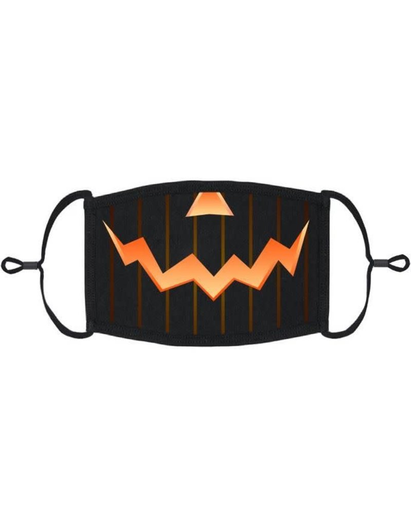 Adjustable Coronavirus Halloween Mask: Jack-O-Lantern (1pk.)