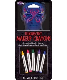 Fun World Costumes Fluorescent Makeup Crayons - Multicolor