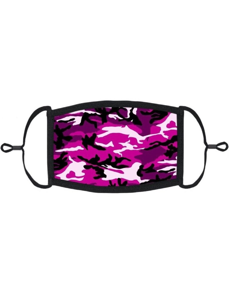 Adjustable Fabric Face Mask: Pink Camo