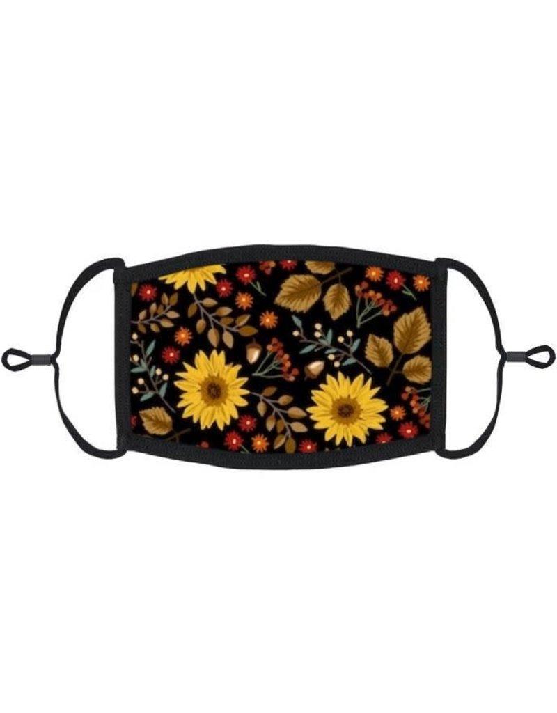 Adjustable Fabric Face Mask: Fall Floral