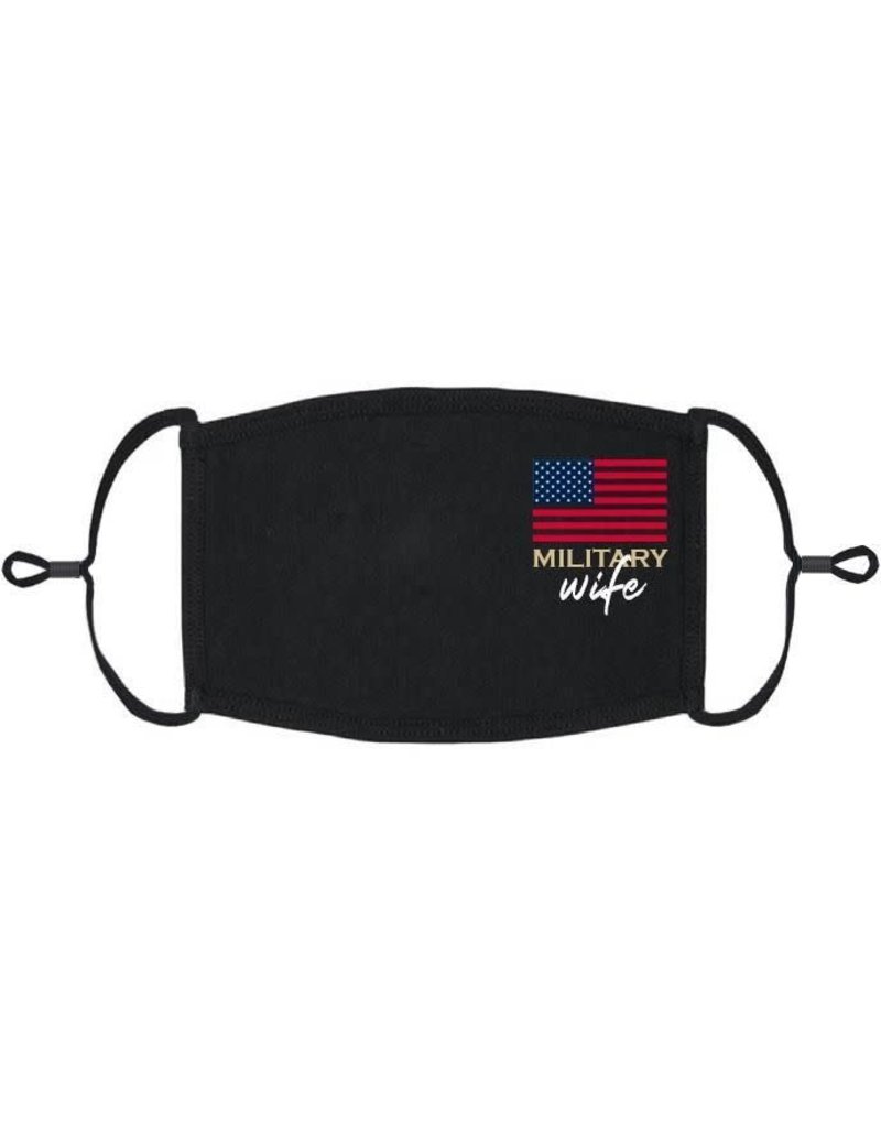 Adjustable Fabric Face Mask: Military Wife