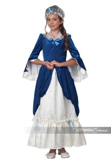 California Costumes Kids Colonial Era/ Martha Washington Dress