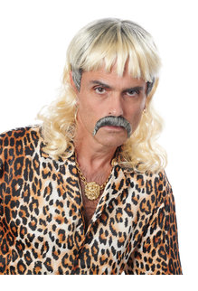 Tiger Mullet Wig & Mustache