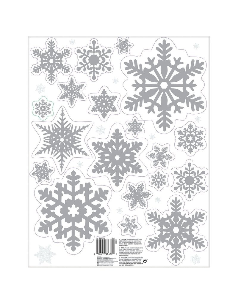 Snowflake Glitter Vinyl Window Decoration