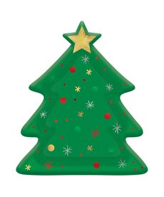 Tree Shaped Plate  - (8ct.)