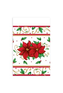 Plastic Table Cover: Winter Botanical