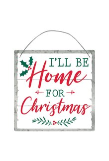 Home For Christmas Hanging Sign