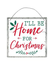 Home For Christmas Hanging Sign