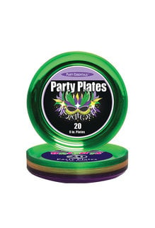 9" Party Plates: Mardi Gras (20ct.)