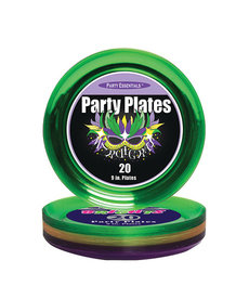 9" Party Plates: Mardi Gras (20ct.)