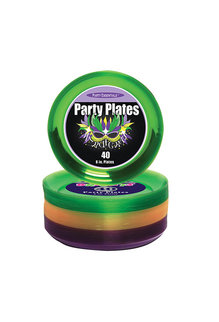 6" Party Plates: Mardi Gras (40ct.)