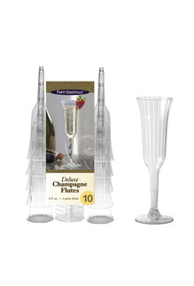 6oz. Deluxe Champagne Flutes: Clear (10ct.)